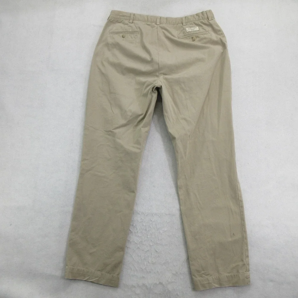 Polo Ralph Lauren Mens Prospect Chino Pants 37x32 Beige Pleated Cuffed
